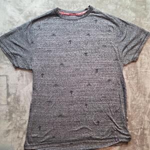 Ditch Plains Shirt Mens 2XL Gray Palm Tree Surf Graphic Jersey T-Shirt Casual
